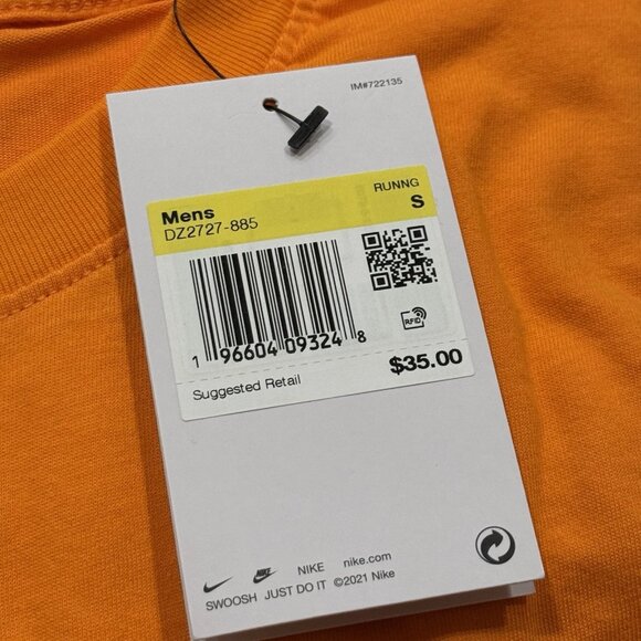 Nike Trail Dri-Fit T-Shirt Running Orange Brand New Men's SZ Small DZ2727-885 - Picture 6 of 7